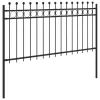  Gyűrűs Kerítés Fekete 200 x 150 cm Porszórt acél