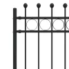  Gyűrűs Kerítés Fekete 200 x 150 cm Porszórt acél