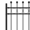  Gyűrűs Kerítés Fekete 200 x 200 cm Porszórt acél