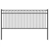  Tüske Kerítés Fekete 200 x 130 cm Porszórt acél