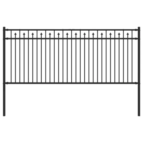  Tüske Kerítés Fekete 200 x 130 cm Porszórt acél