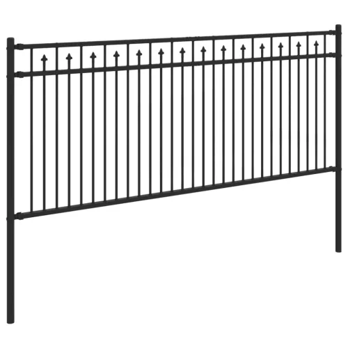  Tüske Kerítés Fekete 200 x 130 cm Porszórt acél