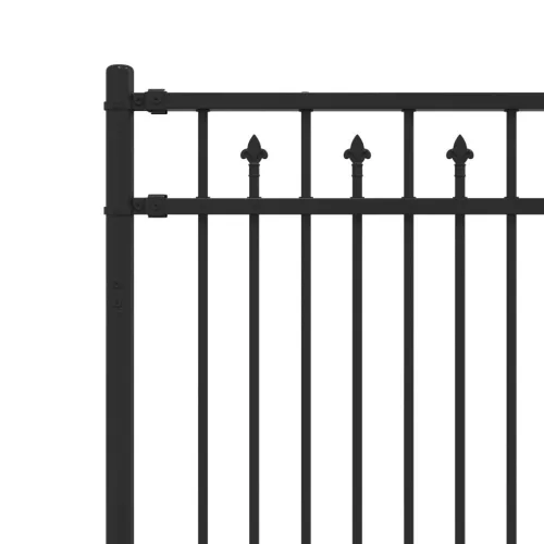  Tüske Kerítés Fekete 200 x 130 cm Porszórt acél