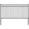 Tüske Kerítés Fekete 200 x 150 cm Porszórt acél