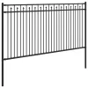  Tüske Kerítés Fekete 200 x 150 cm Porszórt acél