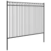  Tüske Kerítés Fekete 200 x 200 cm Porszórt acél