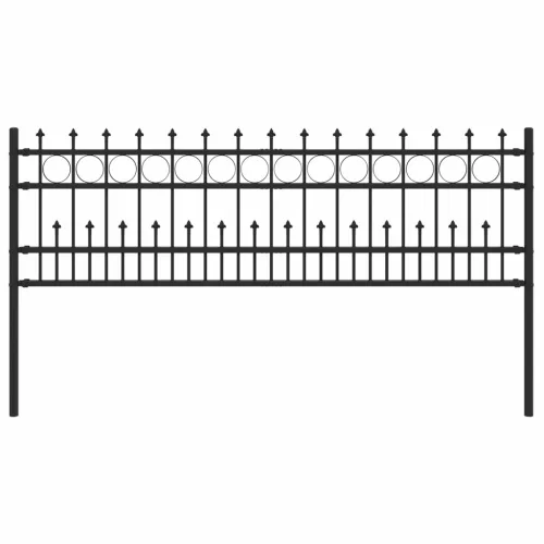  Tüskés gyűrűs kerítés Fekete 200 x 130 cm Porszórt acél