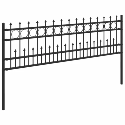 Tüskés gyűrűs kerítés Fekete 200 x 130 cm Porszórt acél