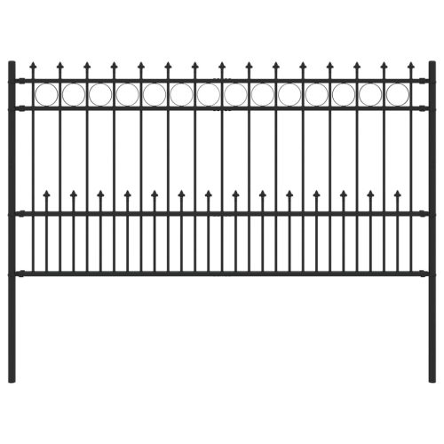  Tüskés gyűrűs kerítés Fekete 200 x 150 cm Porszórt acél