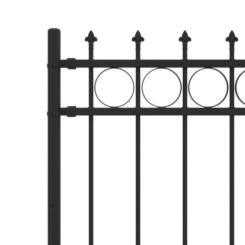  Tüskés gyűrűs kerítés Fekete 200 x 150 cm Porszórt acél