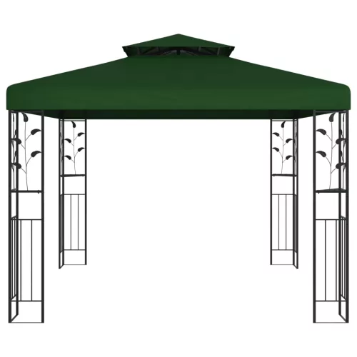  Pavilon 3 x 3 x 2,68 m Zöld Poliészter és acél