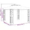  Pavilon 3 x 3 x 2,68 m Zöld Poliészter és acél