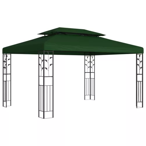  Pavilon 3,97 x 2,96 x 2,68 m Zöld Poliészter és acél