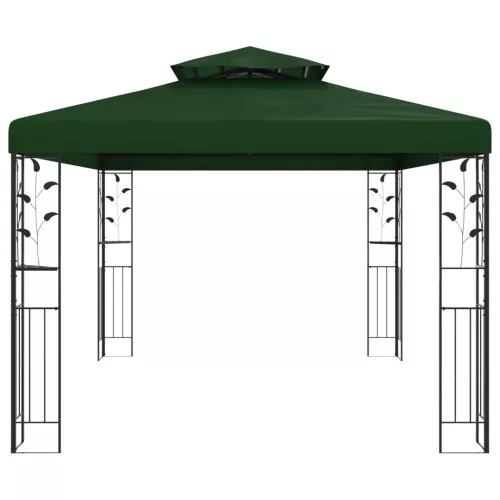 Pavilon 3,97 x 2,96 x 2,68 m Zöld Poliészter és acél