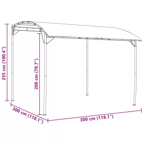  Pavilon 3 x 3 x 2,55 m Zöld Szövet és Alumínium 180