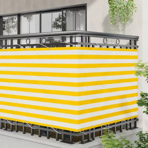  Erkély Szúnyogháló Sárga és Fehér 110 x 1000 cm Oxford Szövet