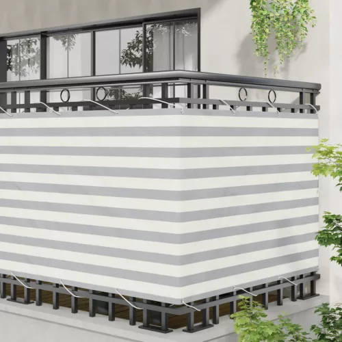  Erkély Szúnyogháló Világosszürke és fehér 110 x 200 cm