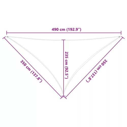  Kültéri Napernyő Vászon 3,5 x 3,5 x 4,9 m