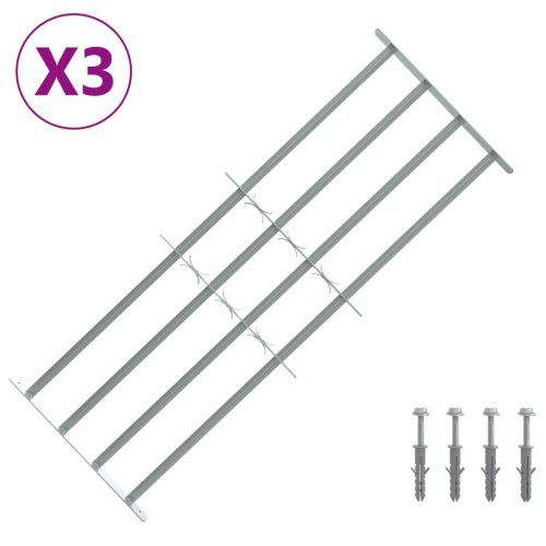 Ablakok biztonsági rács 4 keresztlécsel 3 pcs 930-1740 mm