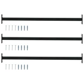  Állítható ablakbiztonsági rúd 3 pcs Fekete Acél