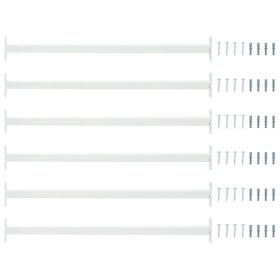  Állítható ablakbiztonsági rúd 6 pcs Fehér Acél