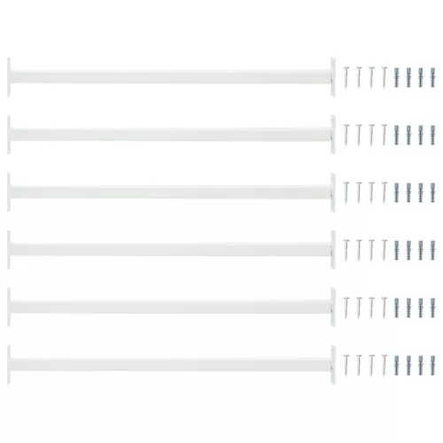  Állítható ablakbiztonsági rúd 6 pcs Fehér Acél