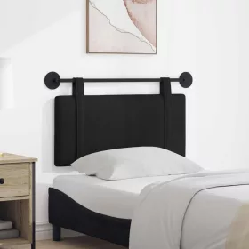    Fali Fejtámla Falra szerelhető Fekete 90 x 55 x 5 cm szövet