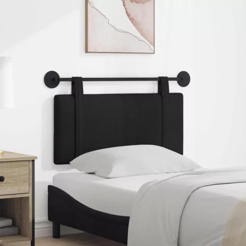  Fali Fejtámla Falra szerelhető Fekete 90 x 55 x 5 cm szövet