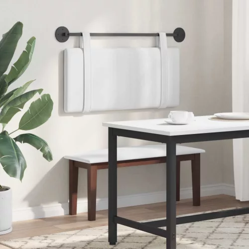  Fali Fejtámla Falra szerelhető Fehér 90 x 55 x 5 cm szövet