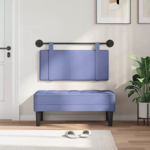  Fali Fejtámla Falra szerelhető Farmerkék 90 x 55 x 5 cm szövet