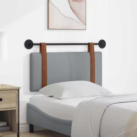    Fali Fejtámla Falra szerelhető Világosszürke 80 x 40 cm Faanyag