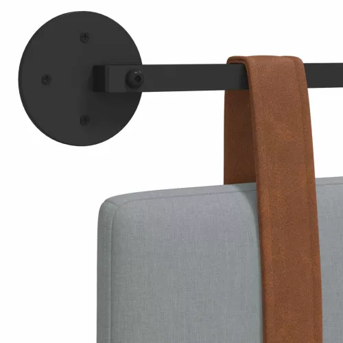  Fali Fejtámla Falra szerelhető Világosszürke 80 x 40 cm Faanyag