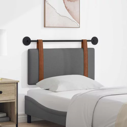  Fali Fejtámla Falra szerelhető Sötétszürke 80 x 40 cm Faanyag