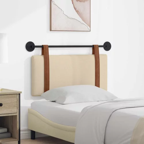  Fali Fejtámla Falra szerelhető Egyszínű Krém 80 x 40 cm Faanyag