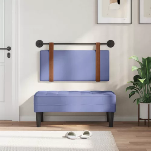  Fali Fejtámla Falra szerelhető Farmerkék 80 x 40 cm Faanyag