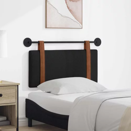  Fali Fejtámla Falra szerelhető Fekete 90 x 40 cm Faanyag