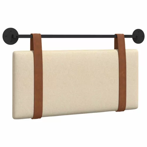  Fali Fejtámla Falra szerelhető Egyszínű Krém 90 x 40 cm Faanyag