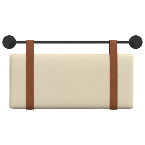  Fali Fejtámla Falra szerelhető Egyszínű Krém 90 x 40 cm Faanyag