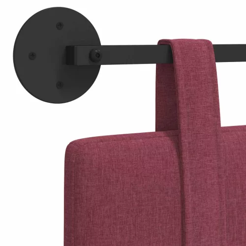  Fali Fejtámla Falra szerelhető Bordó 110 x 55 x 5 cm szövet