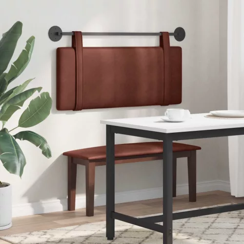  Fali Fejtámla Egyszínű Fényes Barna 110 x 55 x 5 cm Antik PU