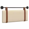  Fali Fejtámla Falra szerelhető Krém 100 x 40 cm Faanyag