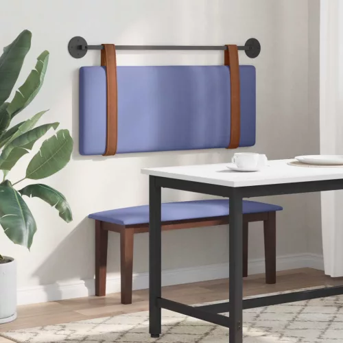  Fali Fejtámla Falra szerelhető Farmerkék 100 x 40 cm Faanyag