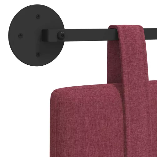  Fali Fejtámla Falra szerelhető Bordó 130 x 55 x 5 cm szövet