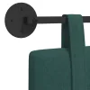  Fali Fejtámla Falra szerelhető Sötétzöld 130 x 55 x 5 cm szövet