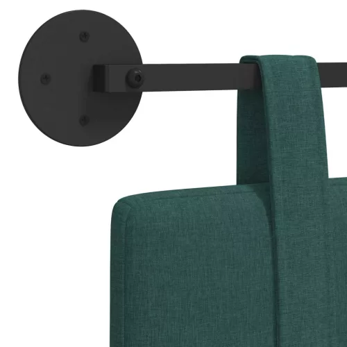  Fali Fejtámla Falra szerelhető Sötétzöld 130 x 55 x 5 cm szövet