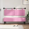  Fali Fejtámla Falra szerelhető Rózsaszín 130 x 55 x 5 cm szövet