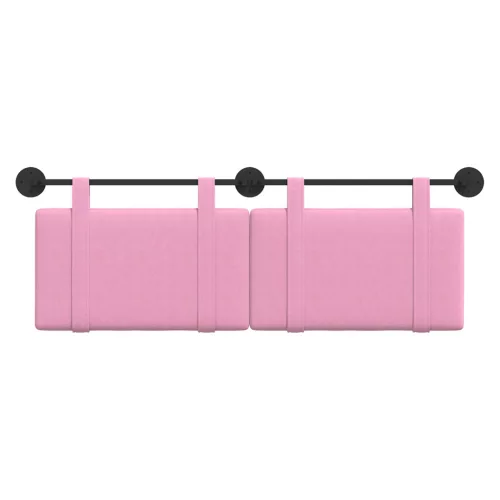  Fali Fejtámla Falra szerelhető Rózsaszín 130 x 55 x 5 cm szövet