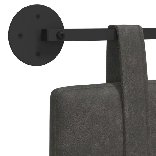  Fali Fejtámla Falra szerelhető Fekete 130 x 55 x 5 cm Antik PU