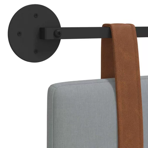  Fali Fejtámla Egyszínű Világosszürke 120 x 40 cm Faanyag