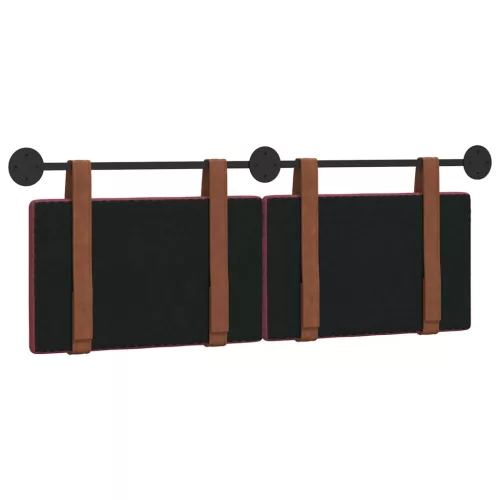  Fali Fejtámla Falra szerelhető Bordó 120 x 40 cm Faanyag